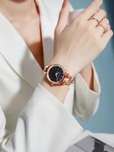 GIORDANO Women Dial & Stainless Steel Bracelet Style Straps Analogue Watch GZ-60087-11