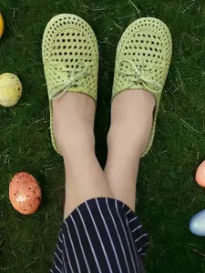 aadi Women Green Sliders