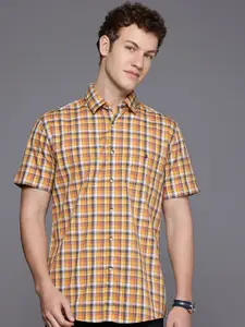 Louis Philippe Sport Slim Fit Checked Pure Cotton Casual Shirt