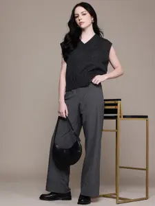 MANGO Cable Knit Sweater Vest