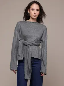 MANGO Decorative Sleeves Sweatshirt
