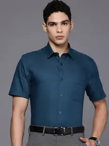 Louis Philippe Pure Cotton Self-Design Classic Fit Formal Shirt