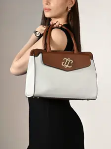 LAVIE Signature Women Textured Structured Satchel With Tasselled