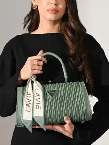 LAVIE Signature Women Textured Oversized Shopper Satchel With Fringed