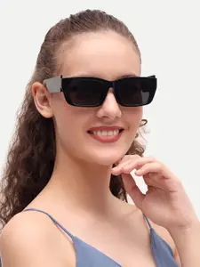 HAMILTANO WINSTON Women Black Funky UV Protected Wayfarer Sunglass