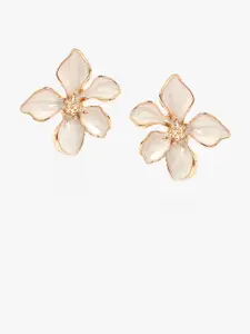 Kazo Rose Gold-Plated Floral Shaped Orchid Studs