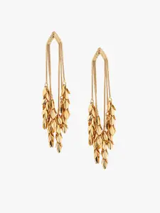 Kazo Wind Leaf Tasselled Drop Earrings