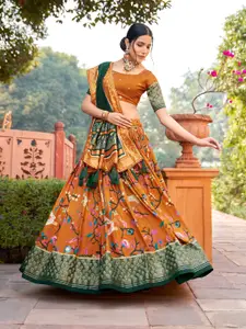 JULEE Floral Printed Ready To Wear Lehenga & Unstitched Blouse With Dupatta