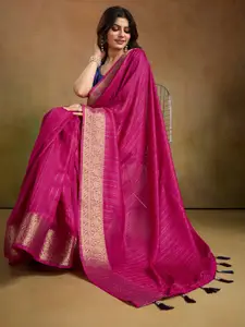Saree mall Striped  Woven Design Pure Georgette Designer Leheriya Sarees
