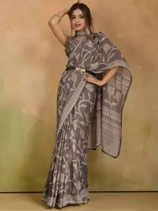 Saree mall Floral Printed Pure Georgette Maheshwari Saree