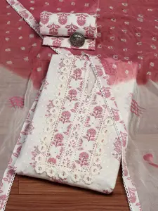 Biba Floral Priented  Pure Cotton Unstitched Dress Material