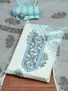 Biba Floral Printed Pure Cotton Unstitched Dress Material