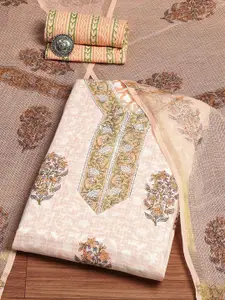 Biba Floral Printed Pure Cotton Unstitched Dress Material