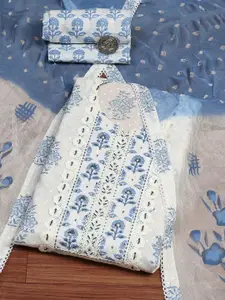 Biba Floral Printed Pure Cotton Unstitched Dress Material