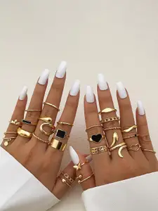 Shining Diva Fashion Set Of 27
Gold-Plated Textured Finger Ring