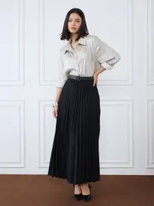 Iconic Women Solid Spread Collar Casual Shirt