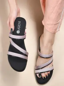 JodyHub Women Embellished Open Toe Flats With Western - Embellished