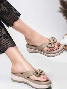JodyHub Textured Wedge Heel Sandals with Bows