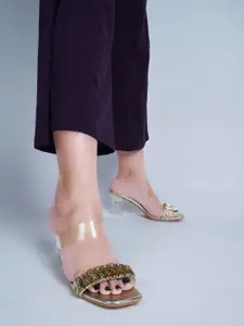 TRYME Women Embellished Block Sandals