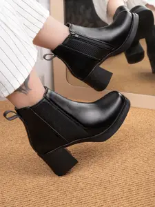 The Roadster Lifestyle Co Women Block-Heeled Chelsea Boots