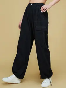 Life With Pockets Women Straight Fit High-Rise Stretchable Cargo Styles Jeans