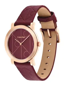 Calvin Klein Women CK Monogram Dial & Straps Analogue Watch 25100130