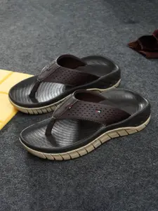 R-SWISS Men Brown Synthetic Flip Flops