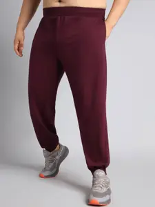 CULT Men Maroon Plus Size Training Essential Joggers