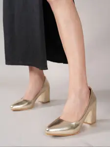 DressBerry Women Pointed Toe Party Block Pumps