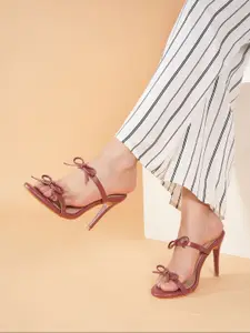 Lavie Women Party Slim Heeled Sandals with Bows