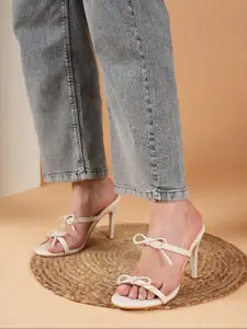 Lavie Women Party Slim Heel Sandals with Bows