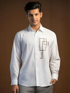 HE SPOKE Men Smart Tailored Fit Casual Shirt