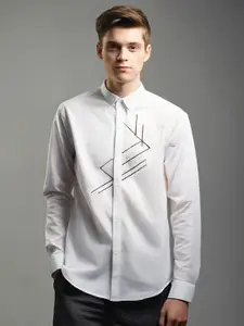 HE SPOKE Men Smart Tailored Fit Casual Shirt