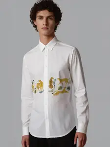 HE SPOKE Men Smart Tailored Fit Animal Printed Casual Shirt