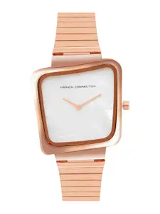 French Connection Women Stainless Steel Bracelet Style Straps Analogue Watch FCU6RGM