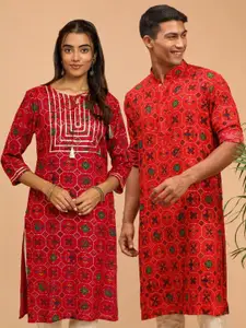 VASTRAMAY Men Ethnic Motifs Printed Kurta