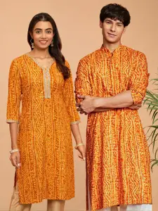 VASTRAMAY Men Geometric Printed Kurta