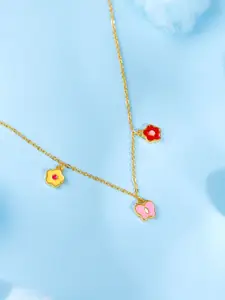 GIVA Girls Sterling Silver Gold-Plated Necklace