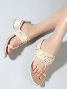 DressBerry Women Ethnic Open Toe Block Sandals