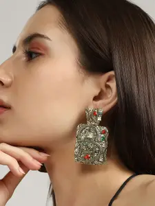 SOHI Gold-Plated Quad-Snake Antique Contemporary Drop Earrings