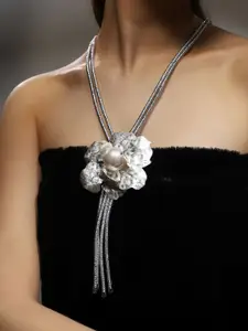 SOHI Silver-Plated Necklace