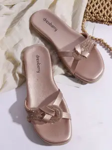 DressBerry Women Embellished Open Toe Flats