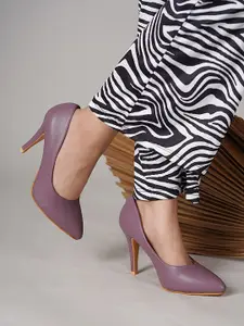 DressBerry Velvet Stiletto Heel Pumps