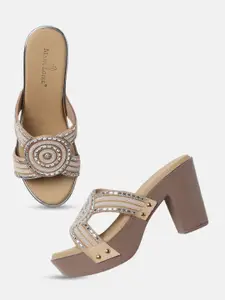 Marc Loire Women Embellished Block Sandal