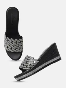 Marc Loire Women Embellished Wedge Heeled Sandals