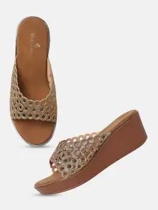 Marc Loire Women Embellished PU Party Flatform Sandals