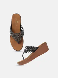 Marc Loire Women Embellished PU Party Flatform Sandals