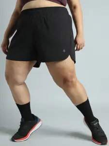 Cult Women Black Running Essential Plus Size Shorts