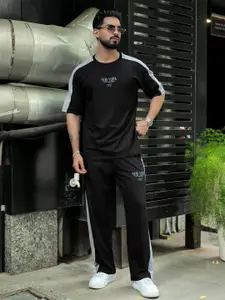 Maniac Printed Pure Cotton Round Neck Half Sleeve T-Shirt With Trouser Co-Ords