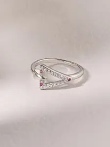 TOUCH925  Stone-Studded Finger Ring